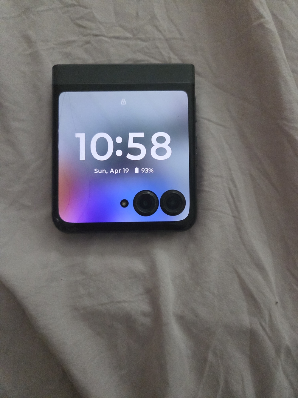 Foldable Smartphone with Dual Rear Cameras - Black